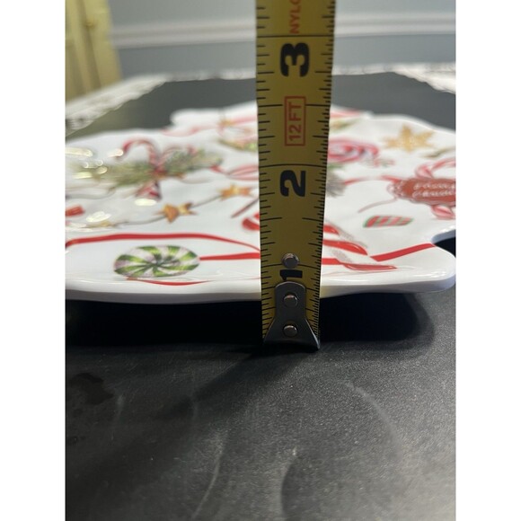Michel Design Works Christmas Peppermint Tree Shaped Melamine Serveware Plate - Picture 11 of 14